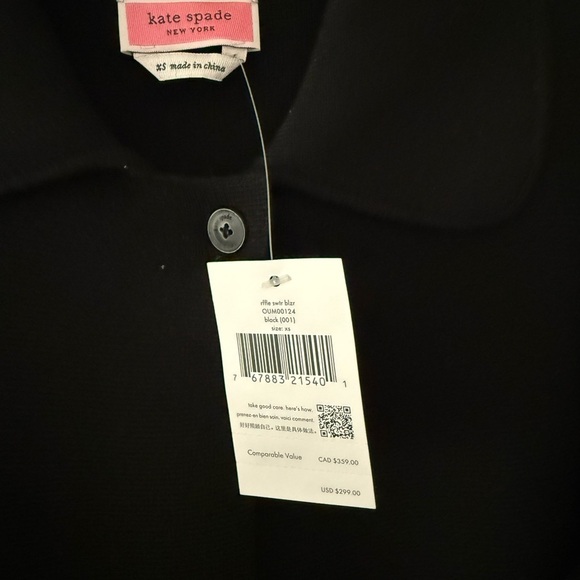 Kate Spade Rffle sweater blazer. - Picture 3 of 6